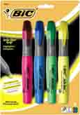 Hiliter Bic Grip Xl 4Ct Briteliner