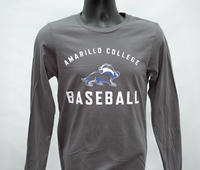 Baseball: Bella + Canvas Arch Long Sleeve Shirt Charcoal