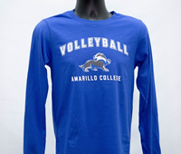 Volleyball: Bella + Canvas Arch Long Sleeve Shirt Royal Blue